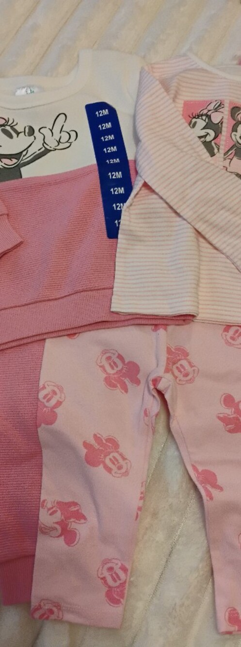 MAD Engine Pink and White Minnie Mouse Kids Matching Sets